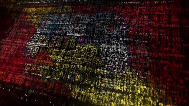 Esports gaming symbol flag waving secure code. E-sport video game icon blowing banner cyber security attack and hack concept animation.