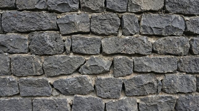 Close-up Natural Andesite Stone Wall Exterior Fence Texture