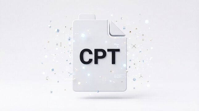 A digital representation of a cpt file format icon featuring bold lettering for data storage use