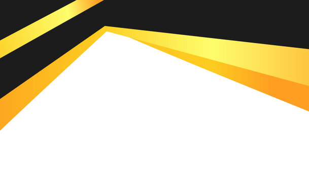 Black gold gradient geometric shaped frame in a modern white space art deco design. Ideal for luxurious branding or sleek backgrounds.