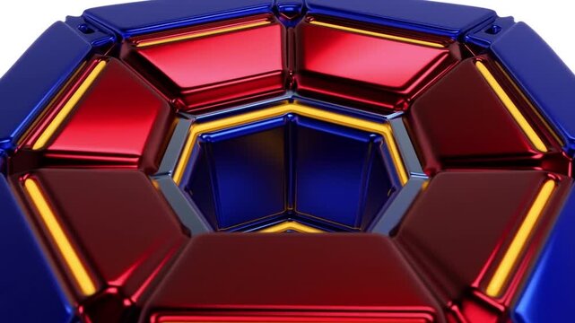 先端ロボット工学コンセプト向けの超合金ロボットコアと金色の輝き