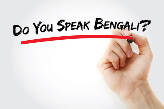 Do You Speak Bengali? question written by hand asking about proficiency in the Indo-Aryan language spoken by millions in Bangladesh and the Indian states of West Bengal and Tripura