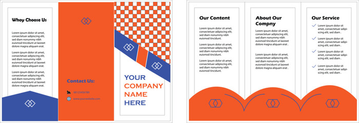 Naklejka premium WebModern Corporate Trifold Brochure Design