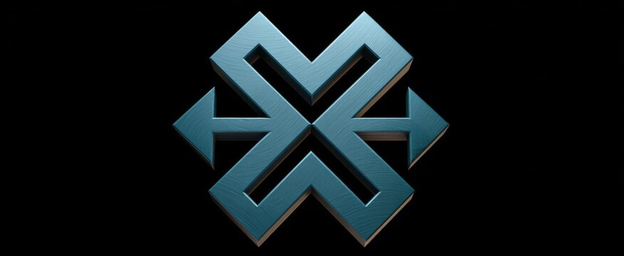 Playful repeat icon with intersecting arrows a dance of direction in 3D rendering