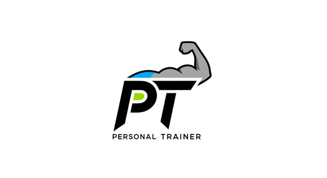Personal Trainer Fitness Logo Design.