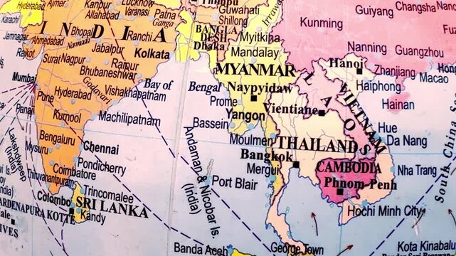 Map of Southeast Asian countries 