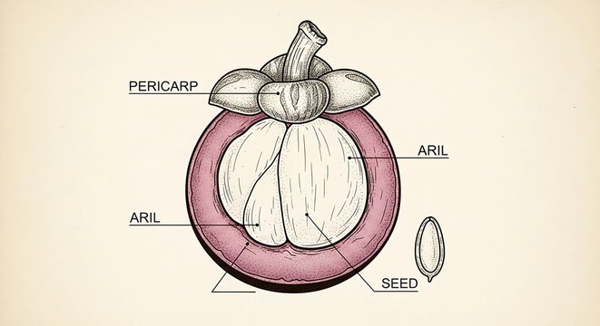 Detailed illustration of seed structure.