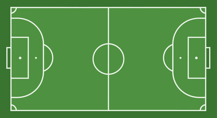 A green soccer field with white lines. © honda