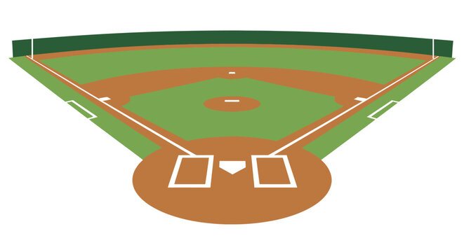 Aerial view of a baseball field.