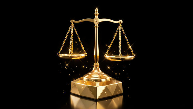 A symbol of fair judgment and lawfulness, perfect for representing balance and fairness in various contexts