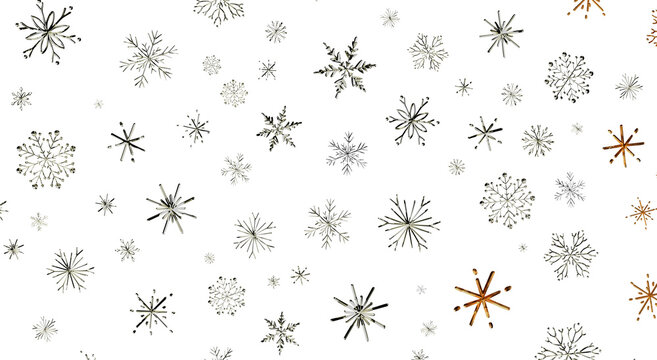 Elegant winter design featuring falling snowflakes on a white background, perfect for hol