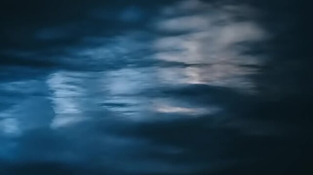 Dark Cloudy Sky with Moving Clouds.