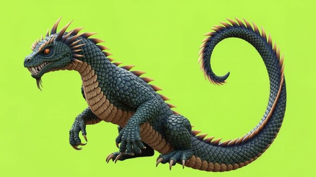 Fantasy Dragon Roaring - Mythical Creature Animation for Storytelling.