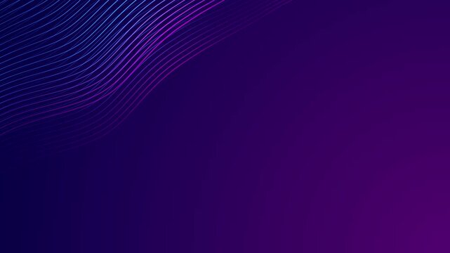 abstract blue and pink background with wave grid lines animation, futuristic ai technology and science stream blank social media motion background