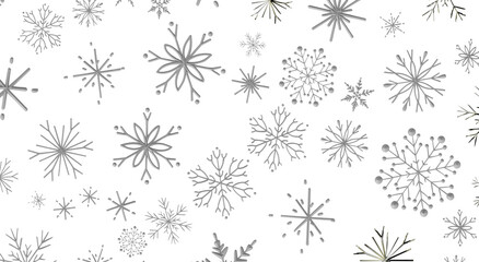 Elegant winter design featuring falling snowflakes. Perfect for seasonal greetings and festive them © vegefox.com