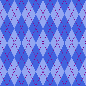 seamless geometric pattern with blue and pink stripes