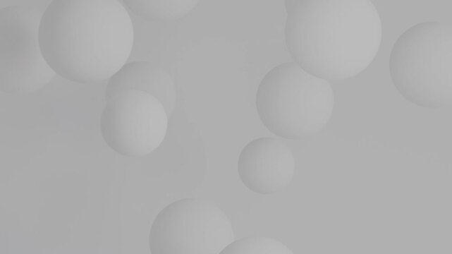 3d Render of Dynamic Motion of Soft Spheres Attracting Each Other