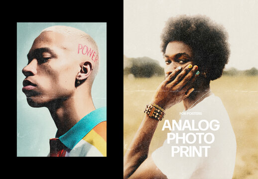 Print Photo Effect &ndash; Folded Paper for Poster & Social Media (PSD)