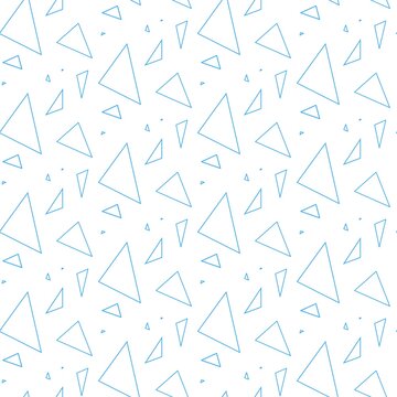 Abstract Blue Triangles Pattern