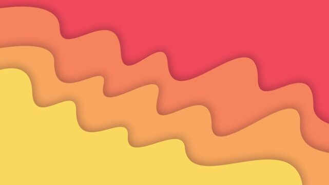abstract color orange and yellow background  motion graphic flat layer wave 