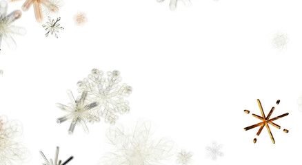 Elegant winter background with detailed snowflake design, perfect for holiday greetings and festive © vegefox.com