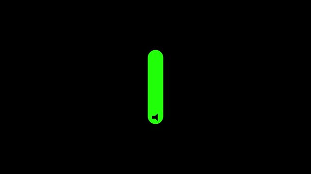 slider bar volume control animation 4k video.