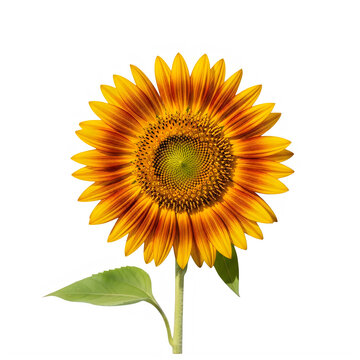 Bright yellow sunflower standing tall with vibrant petals