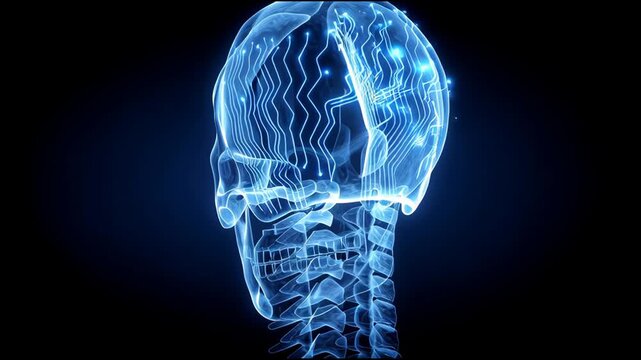 Exploring the Future With Brain-Computer Connection and Glowing Circuits in a Simple Demonstration of Technology and Science