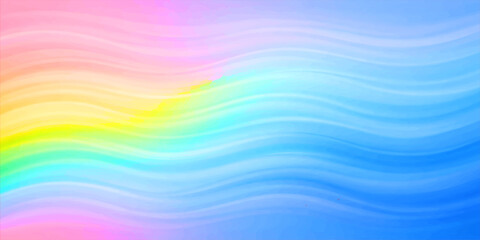 Obraz premium An abstract watercolor-style design features a dynamic blend of vibrant pastel hues, evoking a sense of fluidity and visual tranquility. 