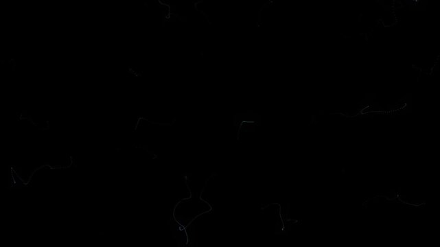 Black and white abstract ink splash explosion with smoke, light flashes, red flame and motion technology transition effect