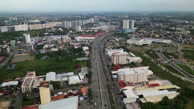 Aerial View Of Developed Urban Infrastructure In The City Of Iloilo, Philippines.