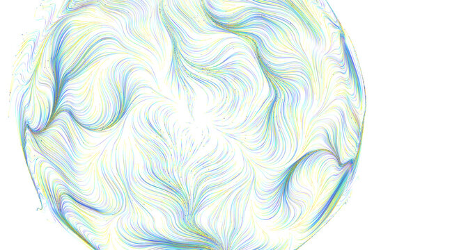 Unique artistic swirling lines with vibrant colors, perfect for modern art, design and di