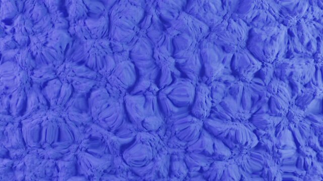 Looped animation. The abstract relief surface smoothly oscillates endlessly, creating the effect of continuous organic movement. The plastic texture vibrates and transforms mesmerizingly, forming a dy