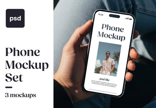 Smartphone mockup set