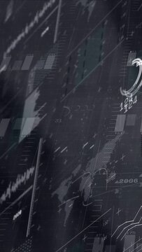 Vertical video: Analytics panel on update shifting right animating map bars lines labels and tiles