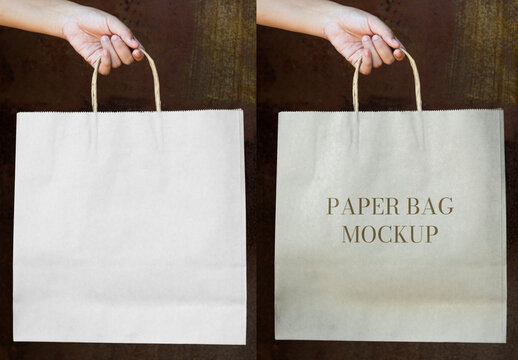 Eco Friendly Paper Bag Mockup PSD