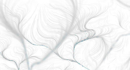 Obraz premium Artistic abstract illustration featuring elegant flowing lines on a bright white backgrou