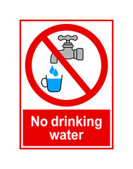 znak zakazujący picia wody © robert6666