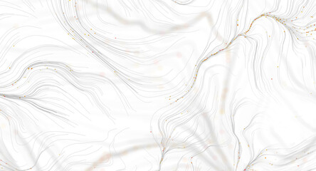 Obraz premium Abstract white background with flowing lines, representing concepts like data, connection