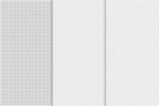 Seamless geometric pattern set with small plus cross symbols minimal dotted texture vector backgrounds collection for fabric textile wrapping paper wallpaper