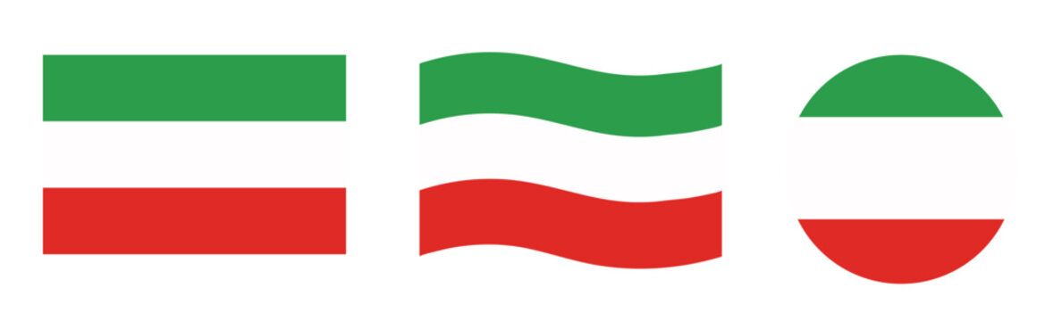 Italy flag set, Italian flag vector icon, heart, pin symbol