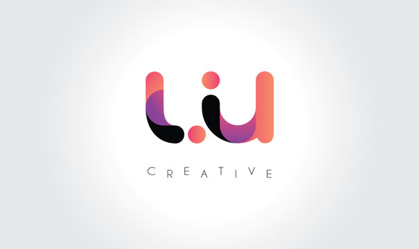 LU Modern Gradient Abstract Logo &ndash; Creative Rounded Lettermark Branding Design