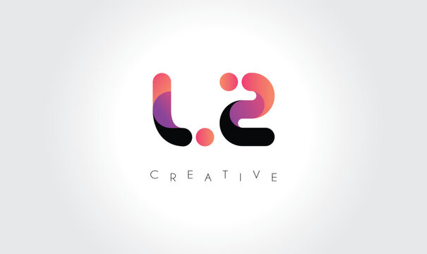 LZ Modern Gradient Abstract Logo &ndash; Creative Rounded Lettermark Branding Design