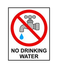 znak zakazujący picia wody © robert6666