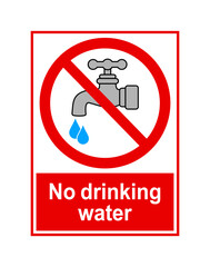 znak zakazujący picia wody © robert6666