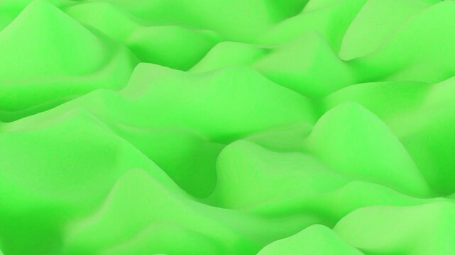 Looped animation. The abstract relief surface smoothly oscillates endlessly, creating the effect of continuous organic movement. The plastic texture vibrates and transforms mesmerizingly, forming a dy