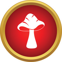 Naklejka premium Mushroom symbol presenting concept of nature, food, poison, or fantasy