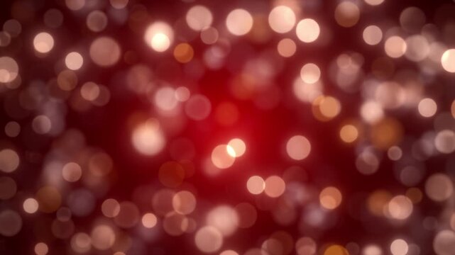 red celebration light background loop bokeh particles