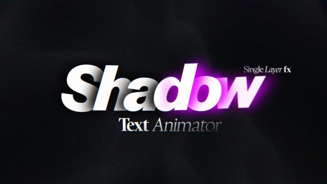 Shadow Overlap Text Animator | Bold Layered Title Animation Maker on a Single Graphics Clip