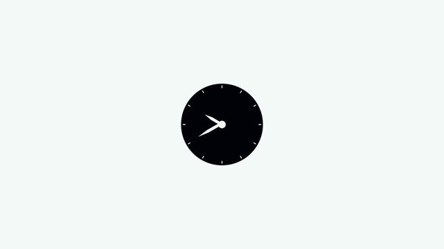 Simple time Clock icon motion graphic